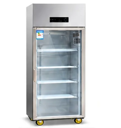 Single-door commercial glass-display cabinet from the CLD catalog